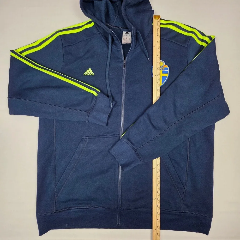 Adidas Sweden SvFF Full Zip Hoodie Mens‎ 2XL Football Sweatshirt World Cup